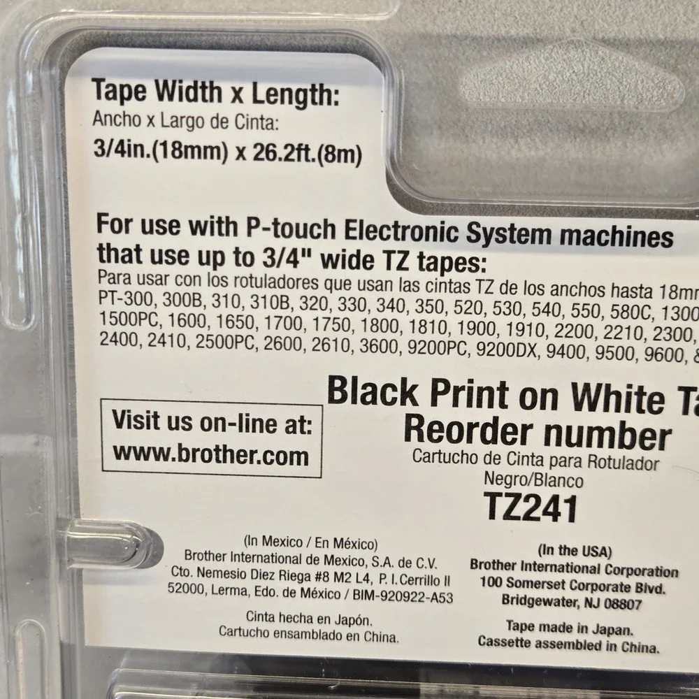 Brother P-touch TZ-221 Label Tape 9mm (3/8
